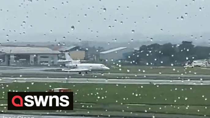 Plane carrying senior Royals including Prince William, Prince Andrew and Prince Edward arrives in Aberdeen