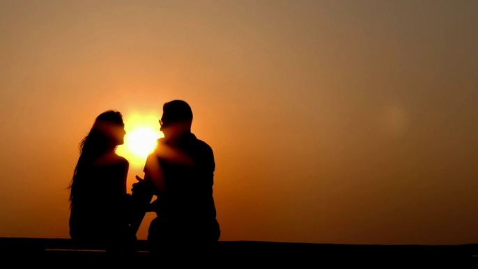 Free Stock Video | Silhouette of Lovers at Sunset | No Copyright Video Footage | Romance Post BD