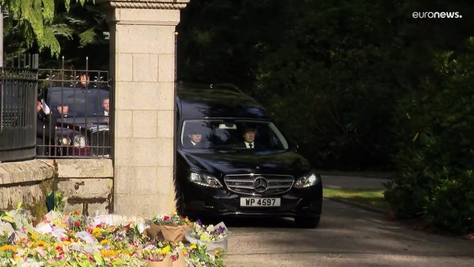 Queen Elizabeth II's funeral cortege arrives in Edinburgh from Balmoral