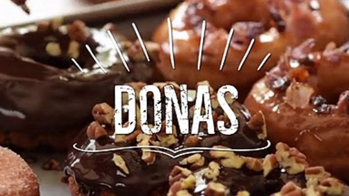 Receta de Donas caseras en aceite: miel maple, chocolate y azúcar | Cocina Vital