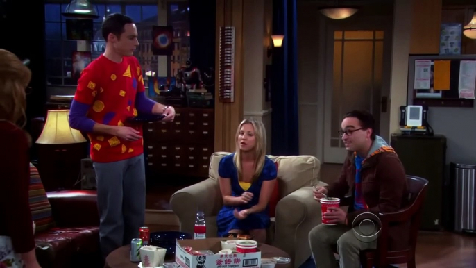 Bernadette sits in Sheldon's spot - The Big Bang Theory