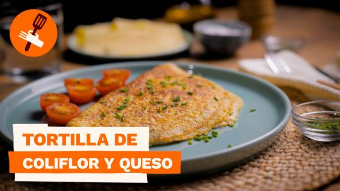 Tortilla de coliflor y queso