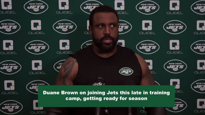 Duane Brown on Joining Jets, Getting Ready For Season This Late in Camp