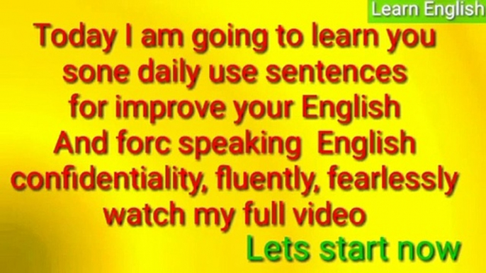 रोज बोले जाने वाले वाक्य। daily use English sentences। spoken English ( 360 X 640 )