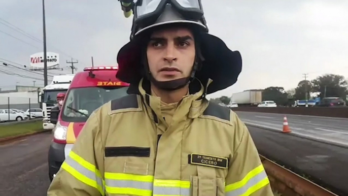 Vítima de atropelamento apresentava lesões irreversíveis de acordo com o Tenente do Corpo de Bombeiros