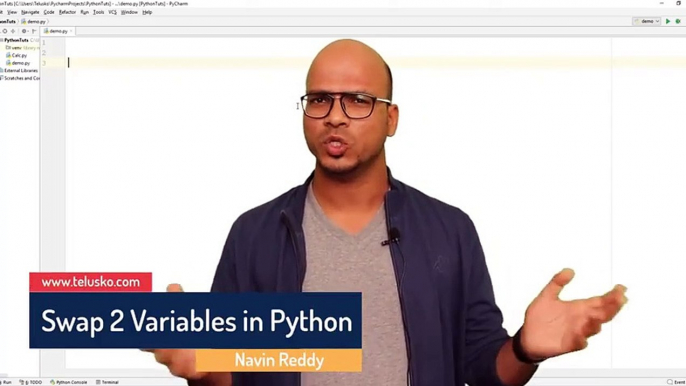 #13 Python Tutorial for Beginners // Swap 2 Variables in Python