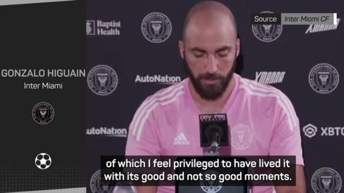 Gonzalo Higuain breaks down as he announces retirement