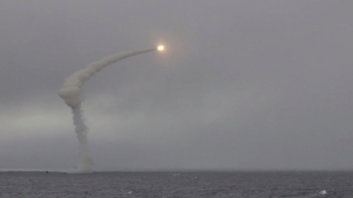 Russian military drills fire missiles in Arctic sea near Alaska