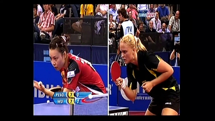 European Table Tennis Championships 2009 Womens Final Jiaodu Wu vs petsotska