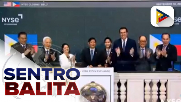 President Ferdinand R. Marcos Jr., pinatunog ang closing bell ng New York Stock Exchange ngayong araw