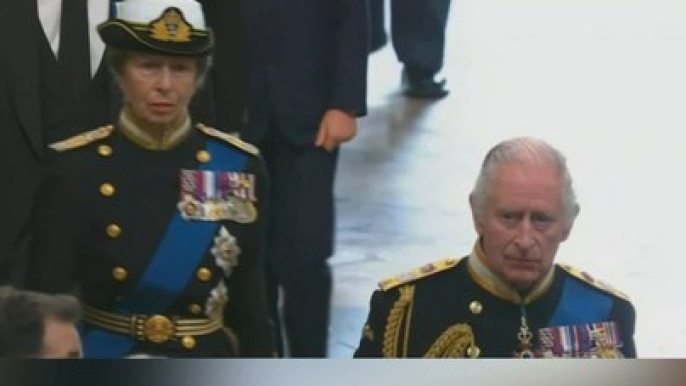 Royal Family Enters Westminster Abbey for Queen Elizabeth II's Funeral