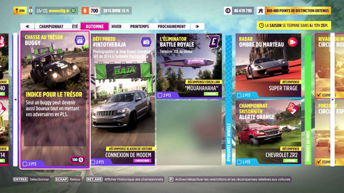 Forza horizon 5 chasse au trésor buggy