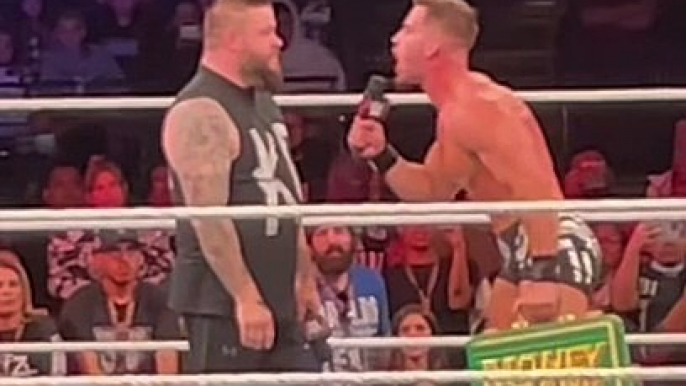 Kevin Owens Challenges Austin Theory For The Money In The Bank #wwe #kevinowens #austintheory