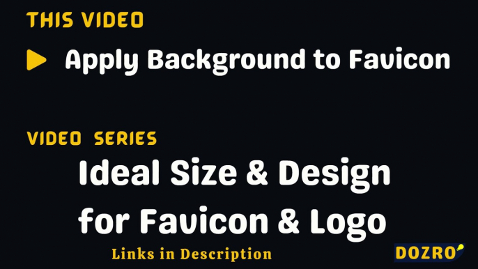 Design FAVICON on a Background Element for Best Visibility in Browser  | See Examples in Video