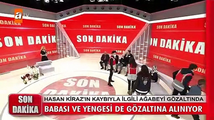 Hasan Kiraz olayında canlı yayında gözaltı...Yengesi Merve Kiraz canlı yayında sinir krizi geçirdi