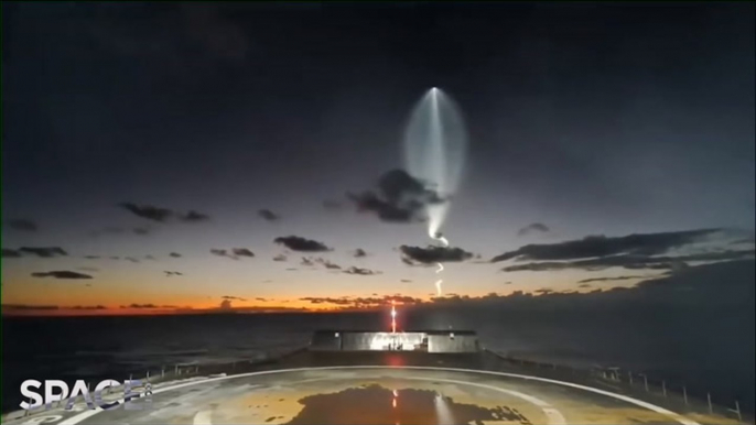 Spacex Drone Ship Captures Amazing View Of Falcon 9 Launch  Landing