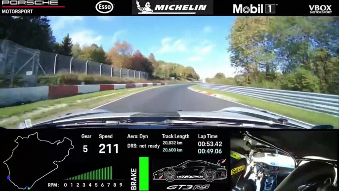 La Porsche 911 GT3 RS boucle la Nordschleife du Nürburgring en 6:49.328 minutes