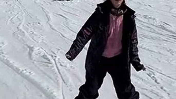 Skier Loses Control and Collides with Another Skier