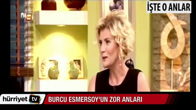 Burcu Esmersoy'un canlı yayında zor anları