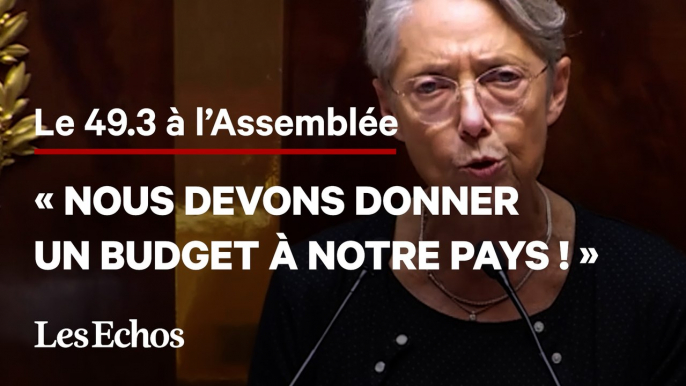 Budget 2023 : Elisabeth Borne dégaine le 49.3