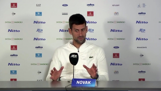 ATP - Nitto ATP Finals Turin 2022 - Novak Djokovic at the Australian Open ? :  "There is nothing official yet, we are waiting, my lawyers are discussing with the Australian government, that's all I can say for the moment"