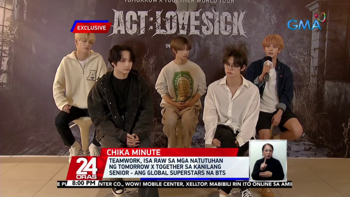 K-pop group na "Tomorrow x Together," enjoy raw habang nasa bansa para sa kanilang 2-day act: Lovesick in Manila Tour | 24 Oras