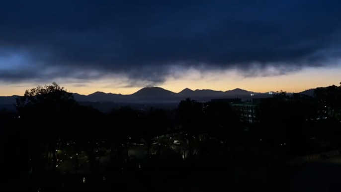 Spooky clouds hovering over San Diego