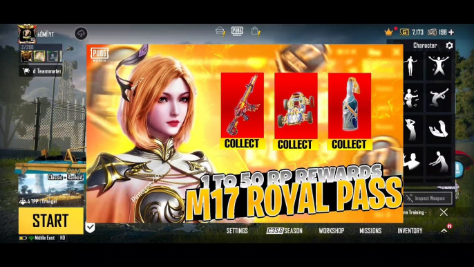 MONTH 17 ROYAL PASS // 1 TO 50 RP // M17 ROYAL PASS LEAKS (M17 ROYAL PASS REWARDS PUBG MOBILE/BGMI)