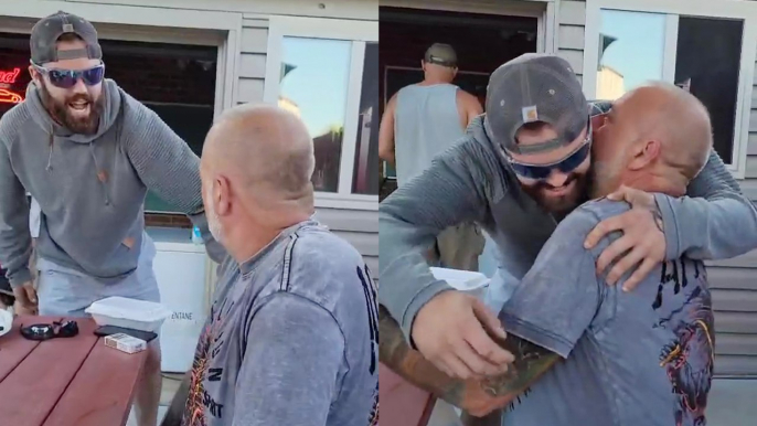 'Think he was surprised' - Man flies 800 miles to give his pops a WHOLESOME Father's Day surprise