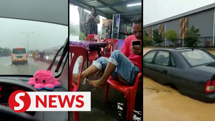 Heavy rains lead to flash floods in Meru, Puncak Alam