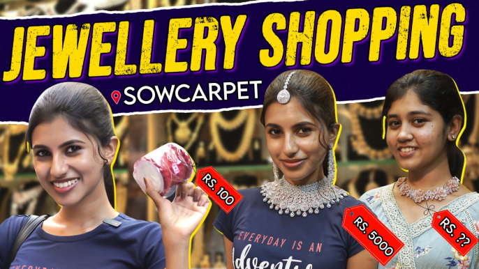 My First Jewellery Shopping at Sowcarpet|Trending Bangles and Jhumka Collections❤️| Dharshini Vlogs