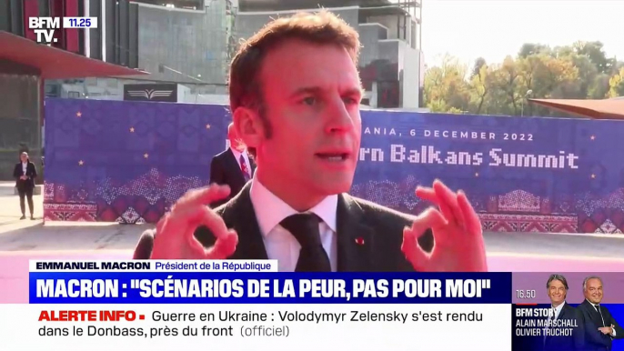 Coupures d'électricité: "Nous allons tenir cet hiver. Les scénarios de la peur, c'est non ! Il n'y a pas lieu à la polémique", déclare le Président Emmanuel Macron - VIDEO