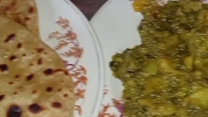 Aaloo muli palak ki rajasthani sabji