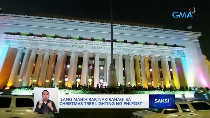 Ilang mahihirap, nakibahagi sa Christmas tree lighting ng Phlpost | Saksi