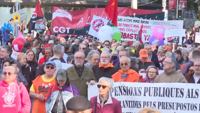 Miles de personas se manifiestan en defensa de los servicios públicos