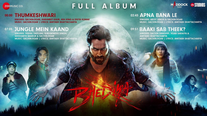 Bhediya - Full Album _ Varun Dhawan & Kriti Sanon _ Sachin-Jigar _ Amitabh B_HD