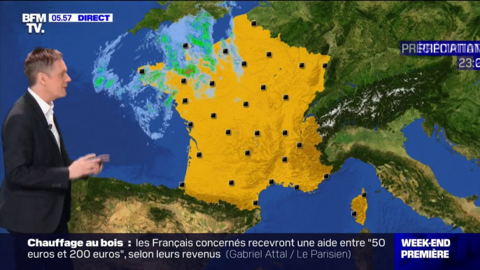 Un dimanche marqué par l'arrivée d'une nouvelle perturbation dans l'ouest et des températures plus fraîches