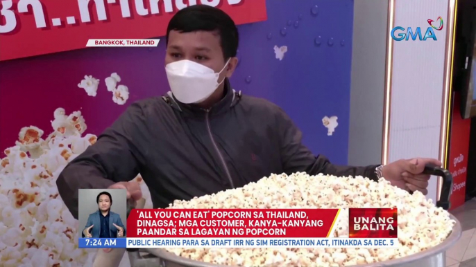 "All you can eat" popcorn sa Thailand, dinagsa; Mga customer, kanya-kanyang paandar sa lagayan ng popcorn | UB