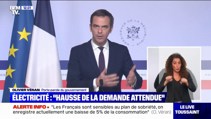 Olivier Véran: "Il se pourrait que la production et la demande en électricité ne soient pas alignées certains jours de grand froid"