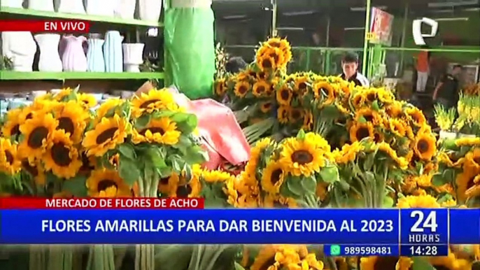 Mercado de flores de Acho: Aumenta la venta de flores amarillas para recibir el 2023