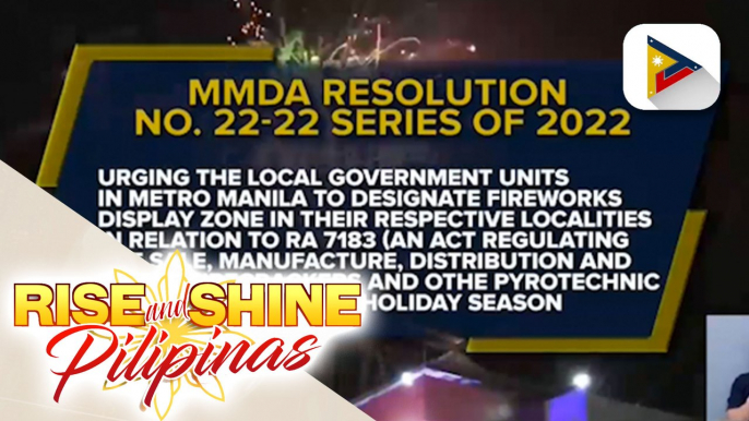 LGUs sa NCR, hinikayat na magtalaga ng fireworks display zone alinsunod sa resolusyong inilabas ng MMC