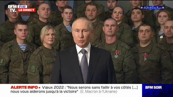 Vladimir Poutine: "Ensemble, nous allons surmonter tous les obstacles (...) et nous allons gagner"