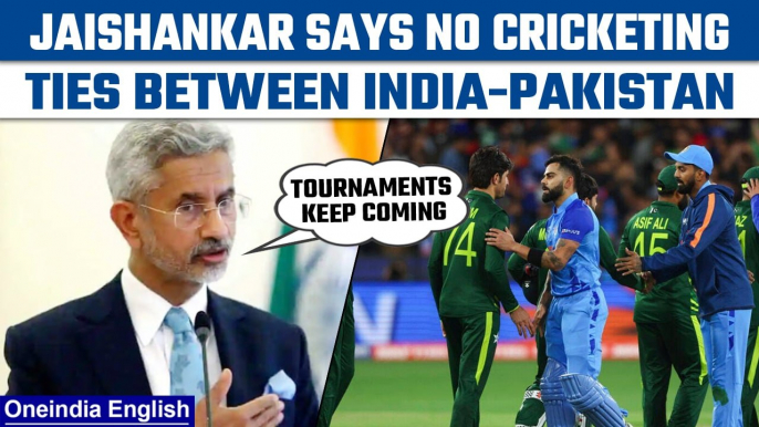 EAM S Jaishankar addresses cross-border terrorism and India-Pak cricket ties | Oneindia News*News