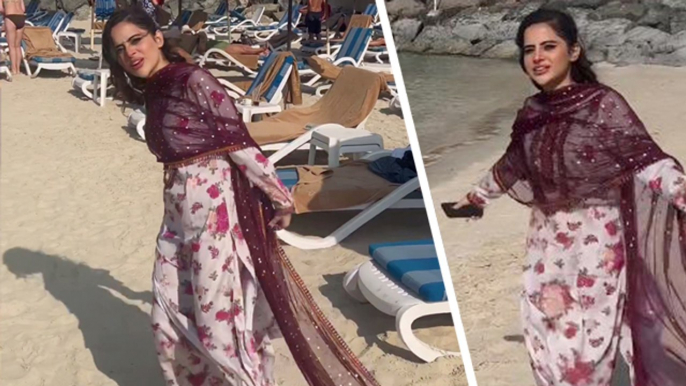 Urfi Javed Beach पर Bikini नहीं Suit में आई नजर Video Viral | Boldsky *Entertainment