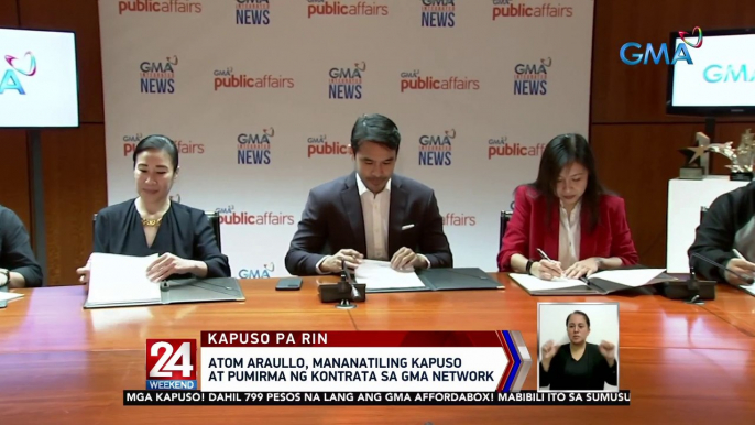 Atom Araullo, mananatiling Kapuso at pumirma ng kontrata sa GMA Network | 24 Oras Weekend