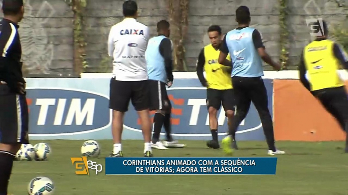 Corinthians animado com a sequência de vitórias