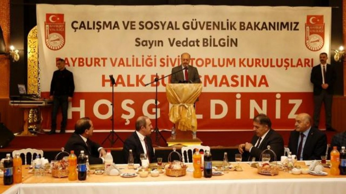 Bakan Bilgin, Bayburt'ta sivil toplum kuruluşları temsilcileriyle bir araya geldi