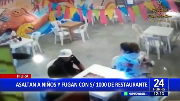 Piura: delincuentes armados asaltan restaurante y roban más de mil soles