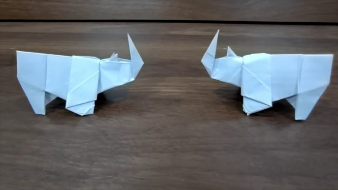 ORIGAMI - Hướng dẫn gấp mô hình tê giác [thegioiorigami.com]