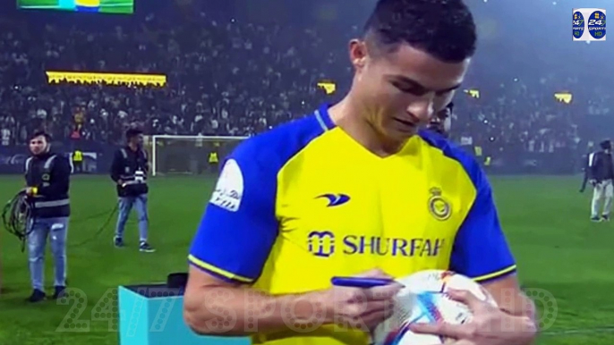 Touching Moment Cristiano Ronaldo Makes a Young Al-Nassr Fan's Day by Giving Her a Signed Ball